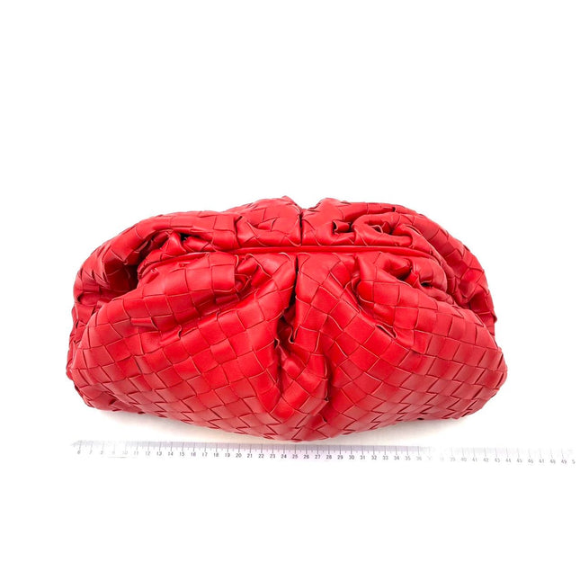 Sold Bottega Veneta Pouch Large Intrecciato Leather Clutch Red
