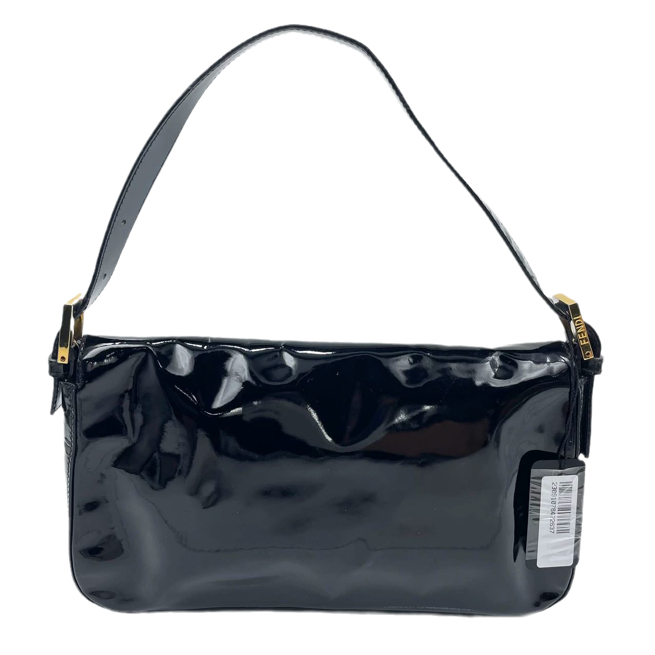 Sold Fendi Baguette Black Patent Leather with Gold Hardware