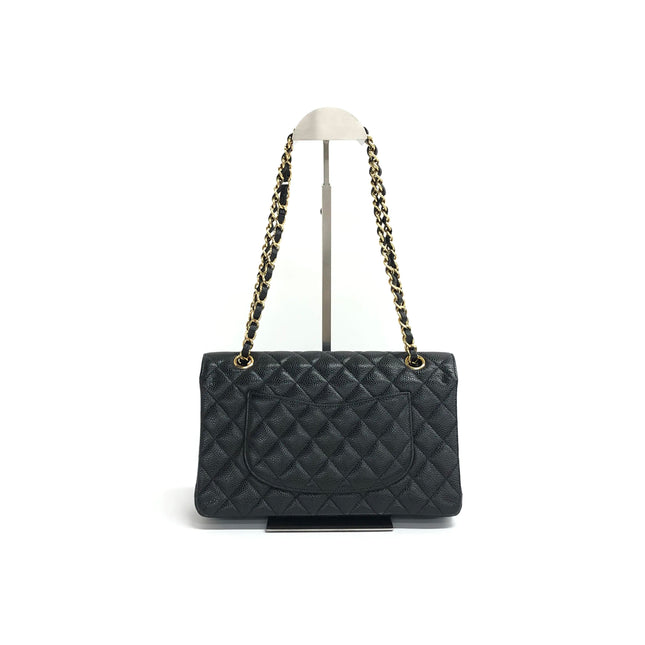 Chanel Classic Flap Medium 2014 Black Caviar Leather Gold Hardware