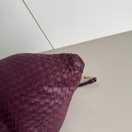 Bottega Veneta Maxi Convertible Tote Bag Wine Burgundy Leather Gold Hardware 50cm