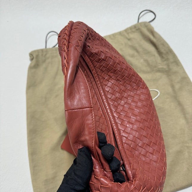 Sold Bottega Veneta Veneta Hobo Small Burgundy 40cm Lambskin Leather