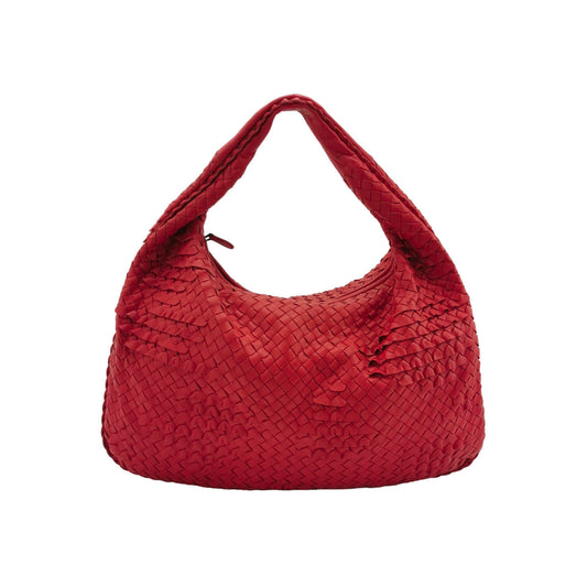 Bottega Veneta Intrecciato Hobo Bag Medium Red Cutout Lambskin leather-Luxbags