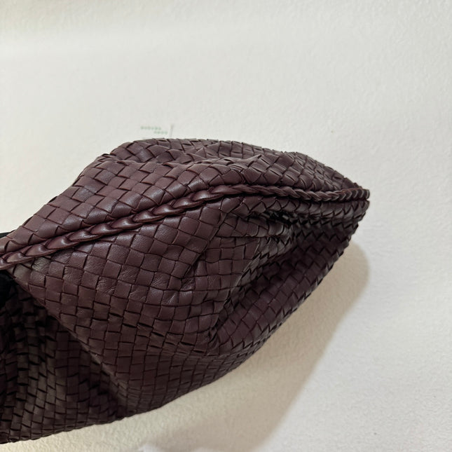 Sold Bottega Veneta Belly Hobo Intrecciato Burgundy Wine Large 50cm