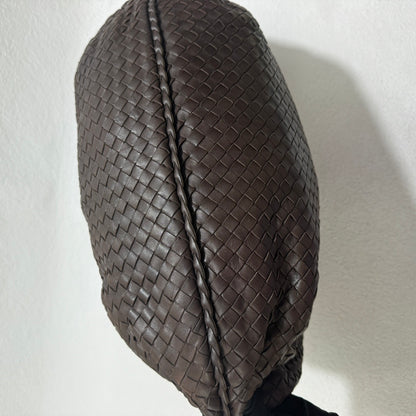 Sold Bottega Veneta Belly Hobo Intrecciato Lambskin Leather Milk Chocolate Brown Large 50cm