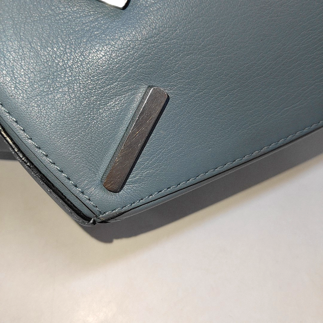 Loewe Puzzle Small Ash Blue Calfskin leather bag