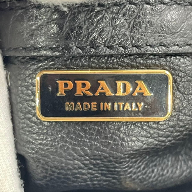 Prada Zebra Print Ponyhair Calfskin Leather Handbag