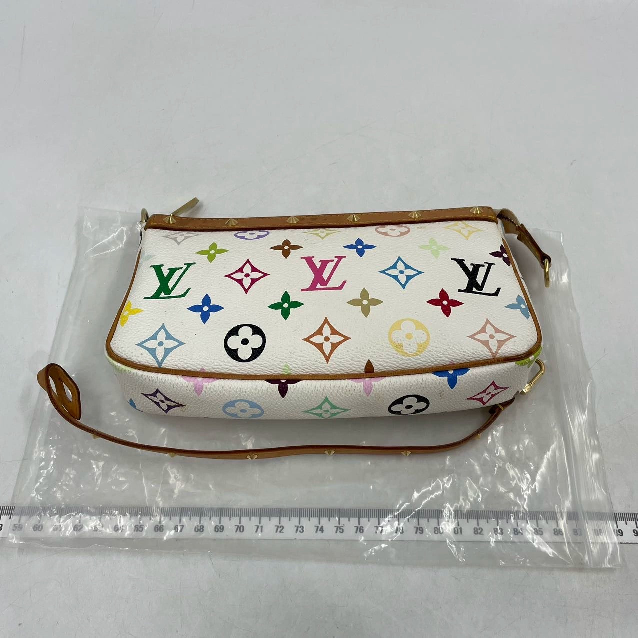 Louis Vuitton x Takashi Murakami Pochette Accessoire White Multicolor