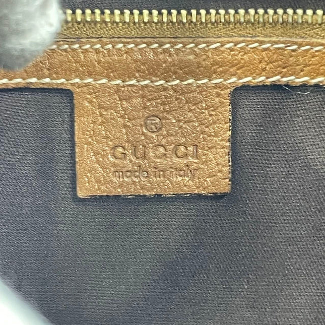 Gucci Piston Lock Brown Bardot Small Vintage Handbag