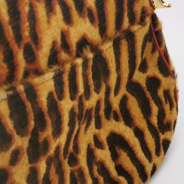Sold Dior Saddle Vintage Leopard Print Ponyhair and Red Leather John Galliano Rare