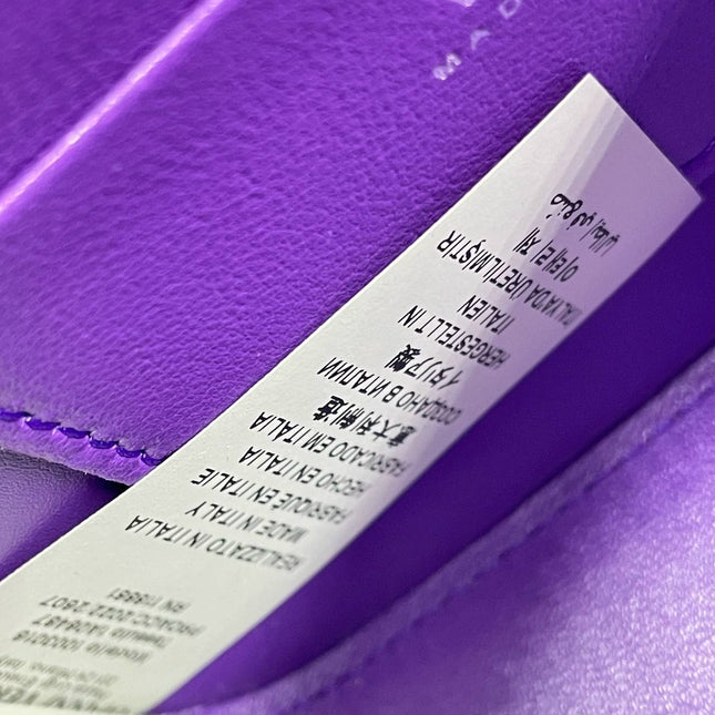 Versace La Medusa Mini Crystal Embellished Top Handle Bag in Purple