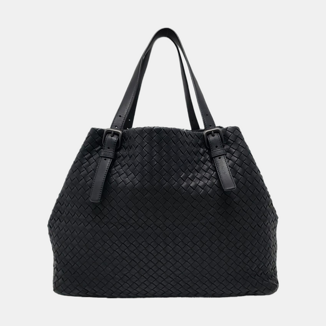 Bottega Veneta Cesta Shopper Tote Intrecciato Black Leather Large 50cm