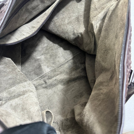 Sold Bottega Veneta Maxi Convertible Tote Bag Hobo Brown Leather Two-way Carry 50cm