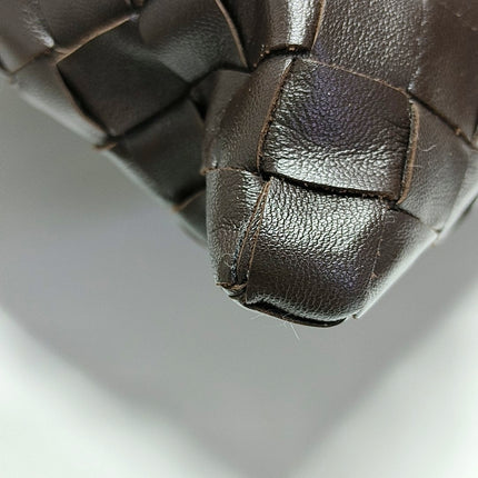 Bottega Veneta Hop Hobo Small Fondant Dark Chocolate Brown Leather 40cm