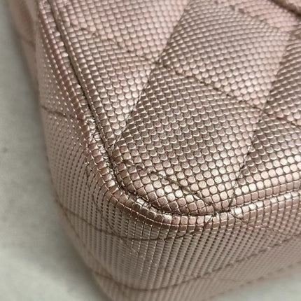 Chanel Classic Flap Medium 2016 Pink Metallic Pixel Effect Calfskin Leather