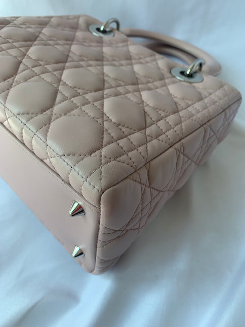 Sold Lady Dior Pink Cannage Leather Medium 96-MA-0132