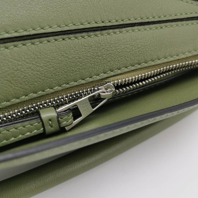 Sold Loewe Puzzle Mini Green Calfskin Leather Crossbody Bag