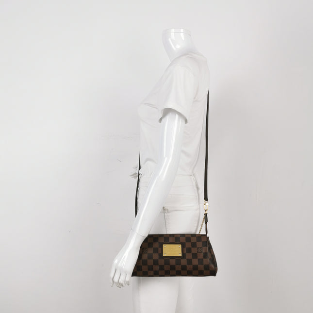 Louis Vuitton Eva Brown Damier Ebene Monogram Shoulder Bag with Strap