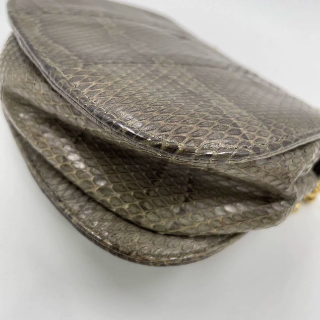 Sold Gucci Bamboo 1947 Night Mini Python Evening Bag with Chain