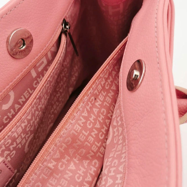 Sold Chanel Cerf Executive 2005 East West Small Pink Caviar Leather Handbag Silver Hardware