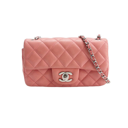 Chanel Classic Flap Rectangular Mini Pink Lambskin, 2012-Luxbags