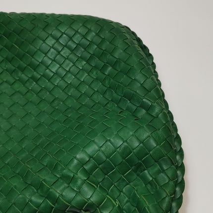 Bottega Veneta Veneta Hobo Green Intrecciato Leather Medium 40cm