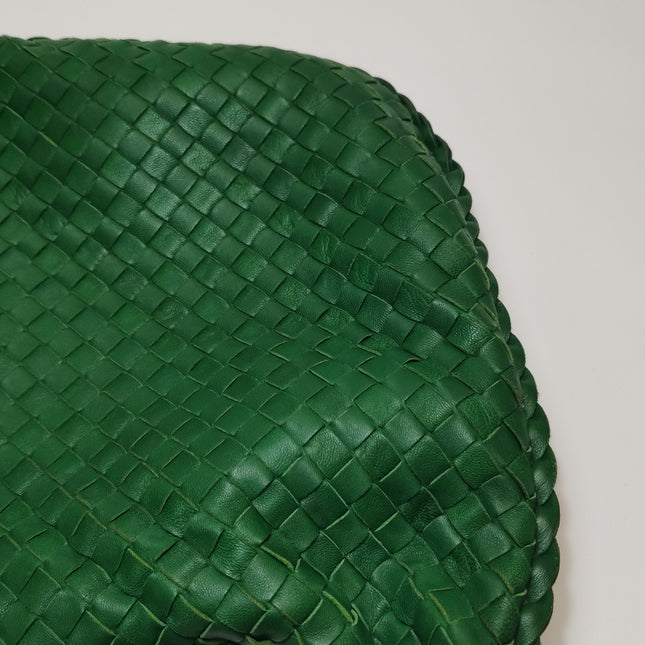 Bottega Veneta Veneta Hobo Green Intrecciato Leather Medium 40cm