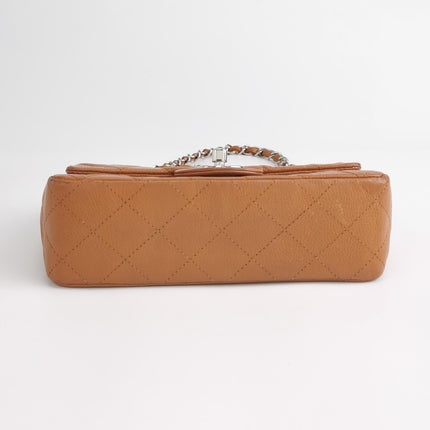 Chanel Classic Flap Rectangular Mini Tan Brown Caviar Leather