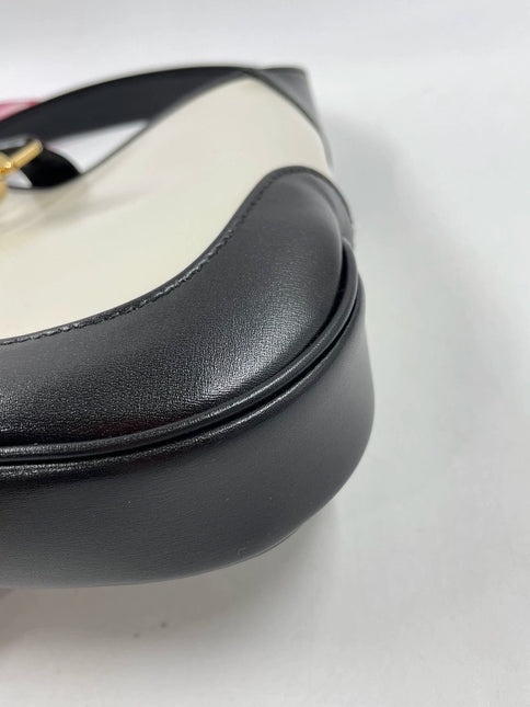 Gucci Jackie 1961 Black & White Leather Bag Small