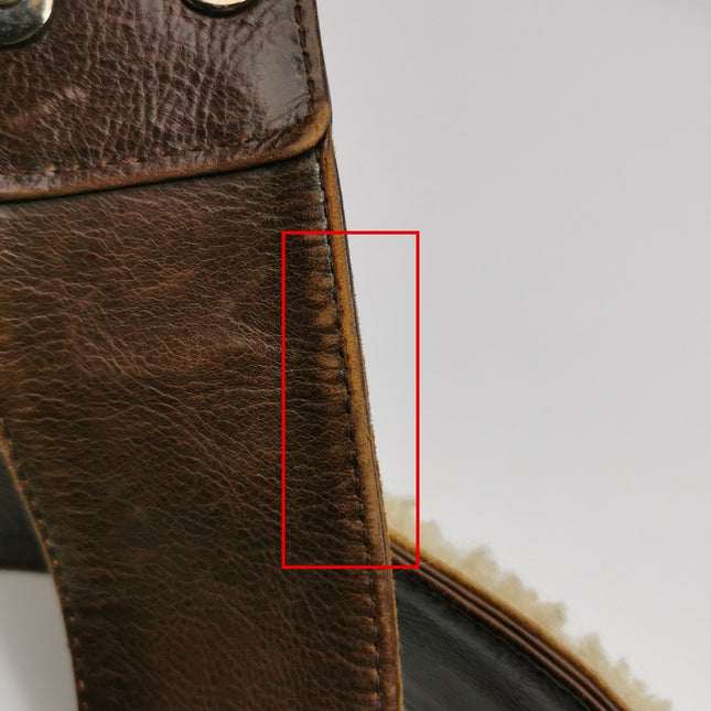 Dior Flight Medium Brown Shearling Leather with Orange Tag Shoulder Bag