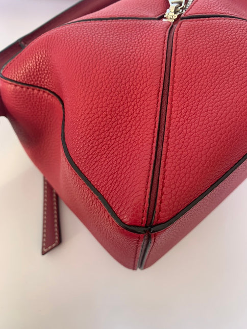 Loewe Puzzle bag small raspberry pink leather
