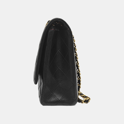 Chanel Classic Flap Maxi 2009 Black Lambskin Leather Single Flap with Gold Hardware
