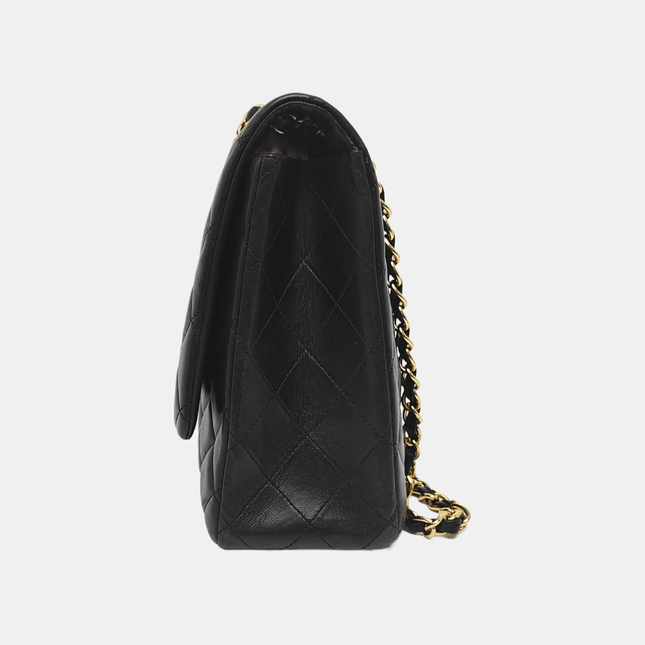 Chanel Classic Flap Maxi 2009 Black Lambskin Leather Single Flap with Gold Hardware