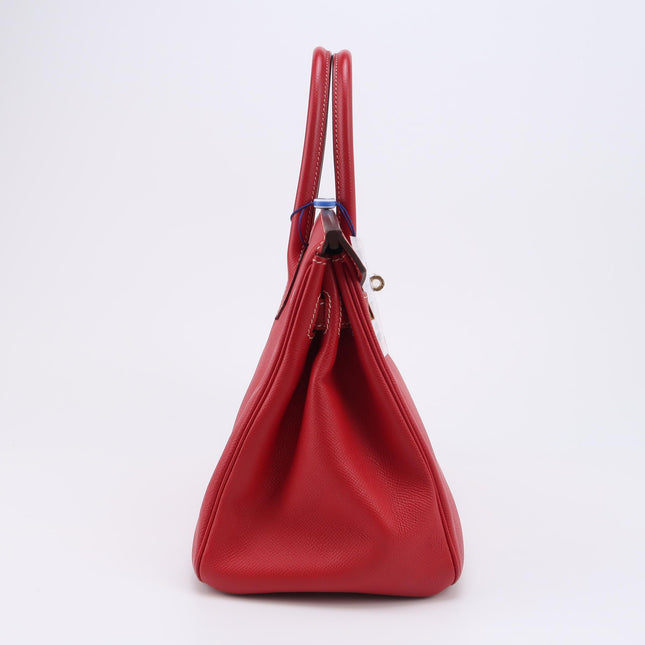 Hermes Birkin 30 Epsom Leather Red Rouge Casaque Gold Hardware 2012