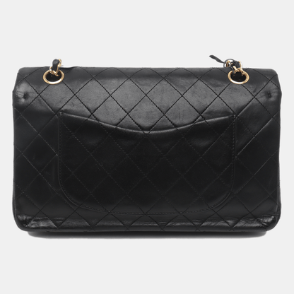 Chanel Classic Flap Vintage Black Lambskin Leather with 24k Gold Hardware, 1989-1991