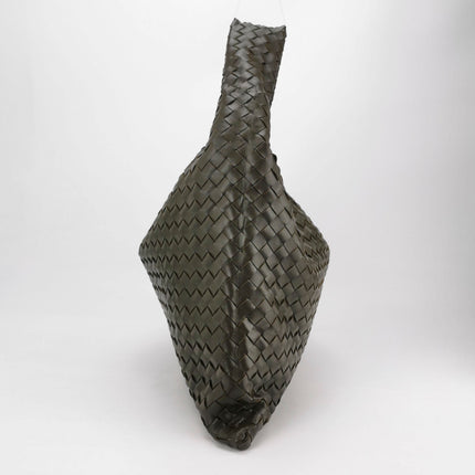 Bottega Veneta Hop Large Leather Dark Olive Green Hobo Bag