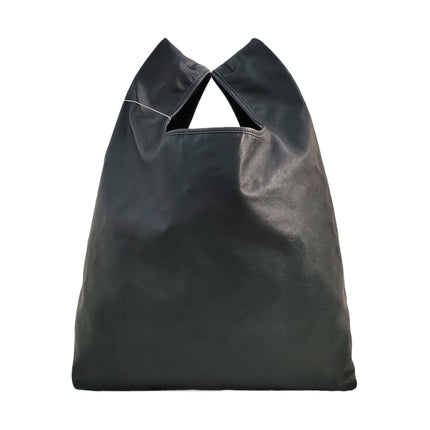 Louis Vuitton Atlantis Large Black Monogram Leather Bucket Bag with Pouch