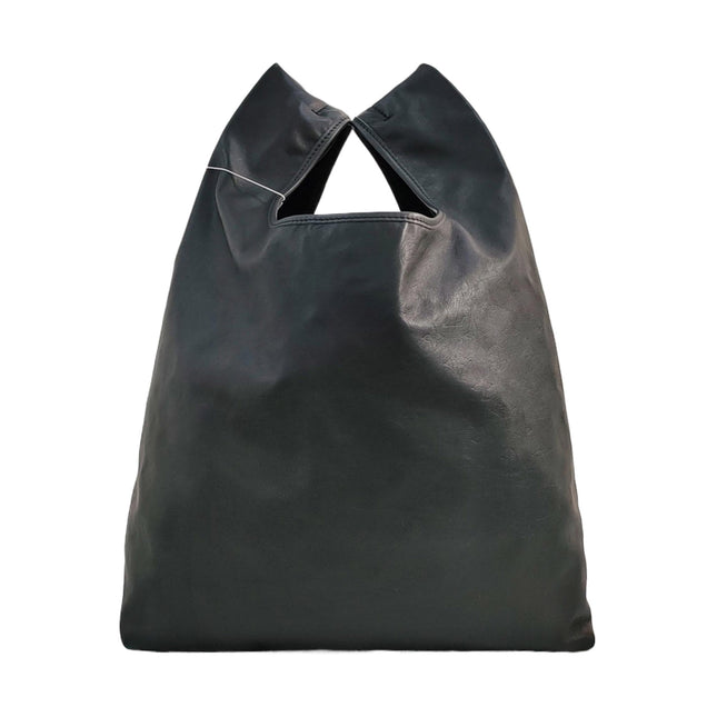 Louis Vuitton Atlantis Large Black Monogram Leather Bucket Bag with Pouch