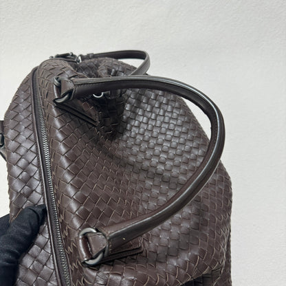 Sold Bottega Veneta Maxi Convertible Tote Bag Dark Chocolate Brown Leather Two-way Carry 50cm