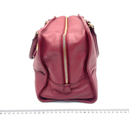 Loewe Amazona 36 Medium Burgundy Leather Dragon Lock Gold-tone Hardware