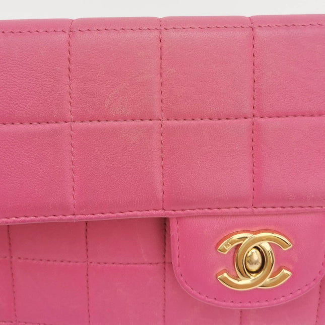 Sold Chanel East West Chocolate Bar Fuchsia Pink Leather