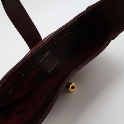 Gucci Jackie 1961 Small Burgundy Suede and Leather Bag