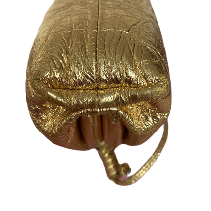 Sold Bottega Veneta Pouch Mini Gold Lambskin Leather