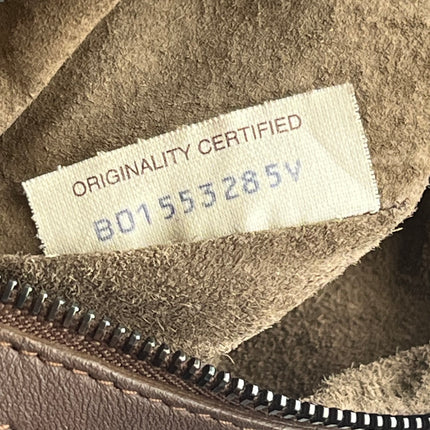 Bottega Veneta Veneta Hobo Intrecciato Chocolate Brown Medium Lambskin Leather 47cm