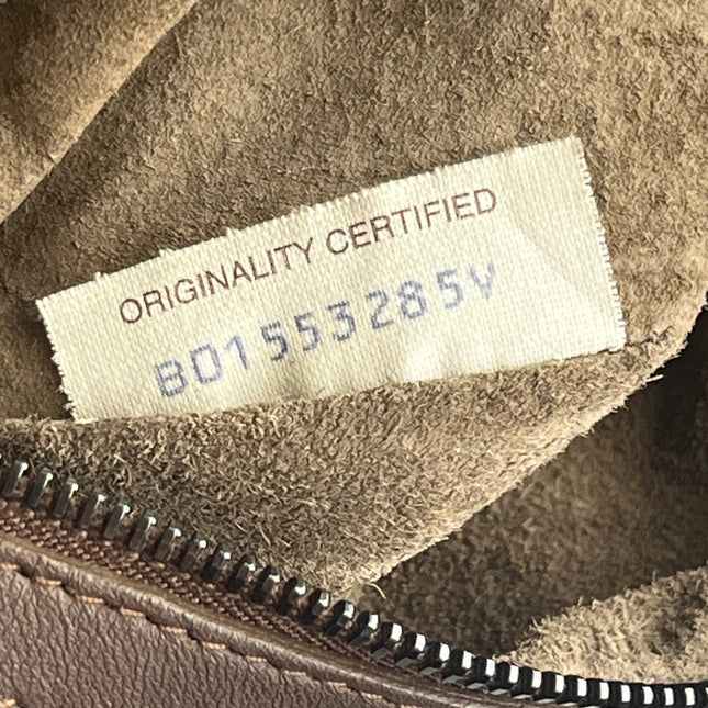 Bottega Veneta Veneta Hobo Intrecciato Chocolate Brown Medium Lambskin Leather 47cm