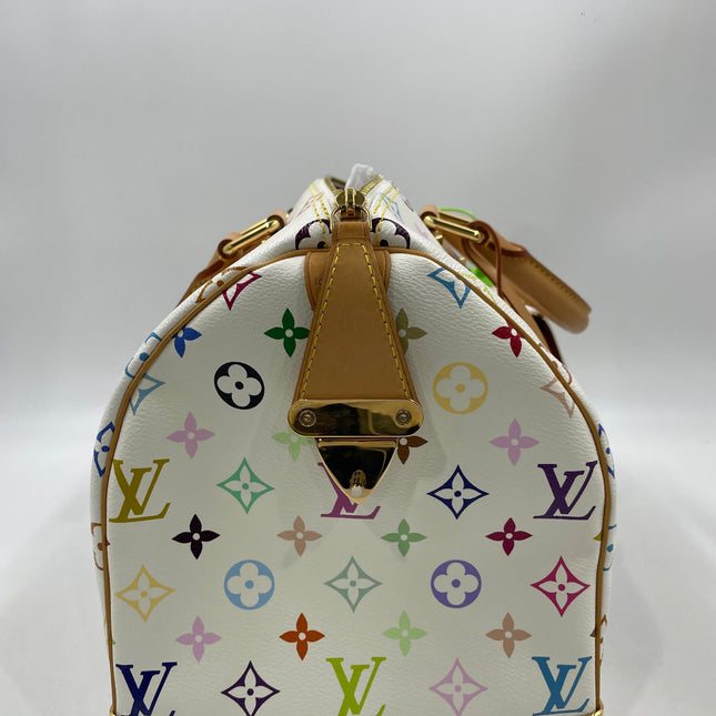 Louis Vuitton x Takashi Murakami Speedy 40 White Multicolor