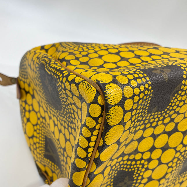 Louis Vuitton x Yayoi Kusama Limited Edition Speedy 30 Yellow Top Handle Bag