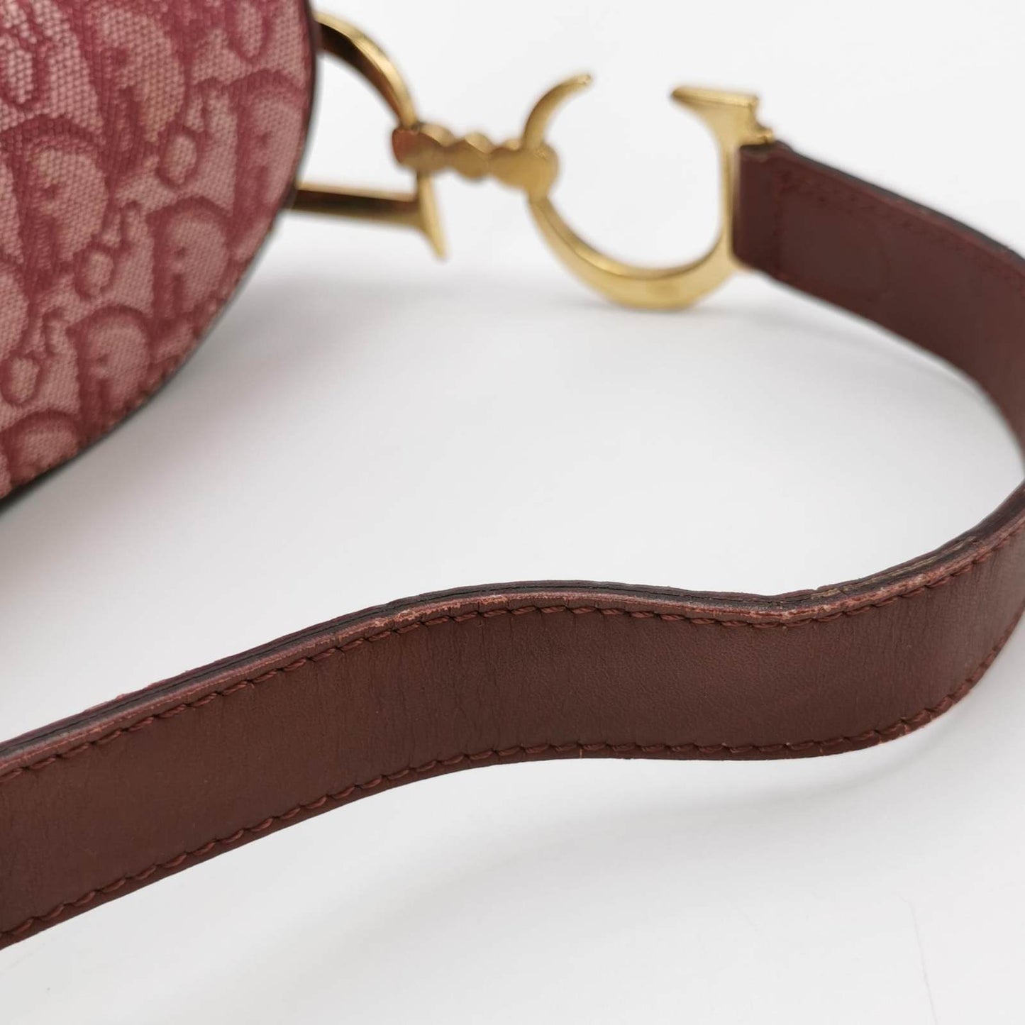 Dior Saddle Vintage Red Burgundy Oblique Shoulder bag