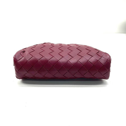 Bottega Veneta Pouch Mini Intrecciato Burgundy Leather Crossbody Bag