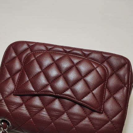 Chanel Classic Flap Rectangular Mini Burgundy Lambskin Silver HW, 2019