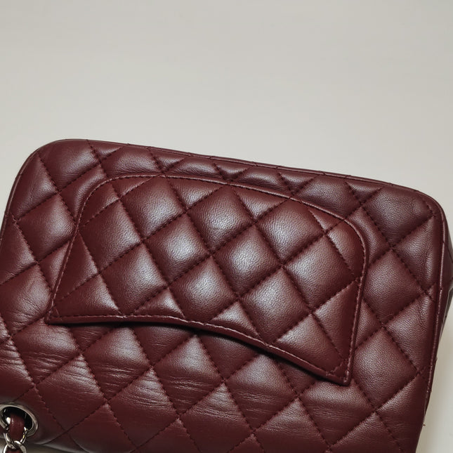 Chanel Classic Flap Rectangular Mini Burgundy Lambskin Silver HW, 2019